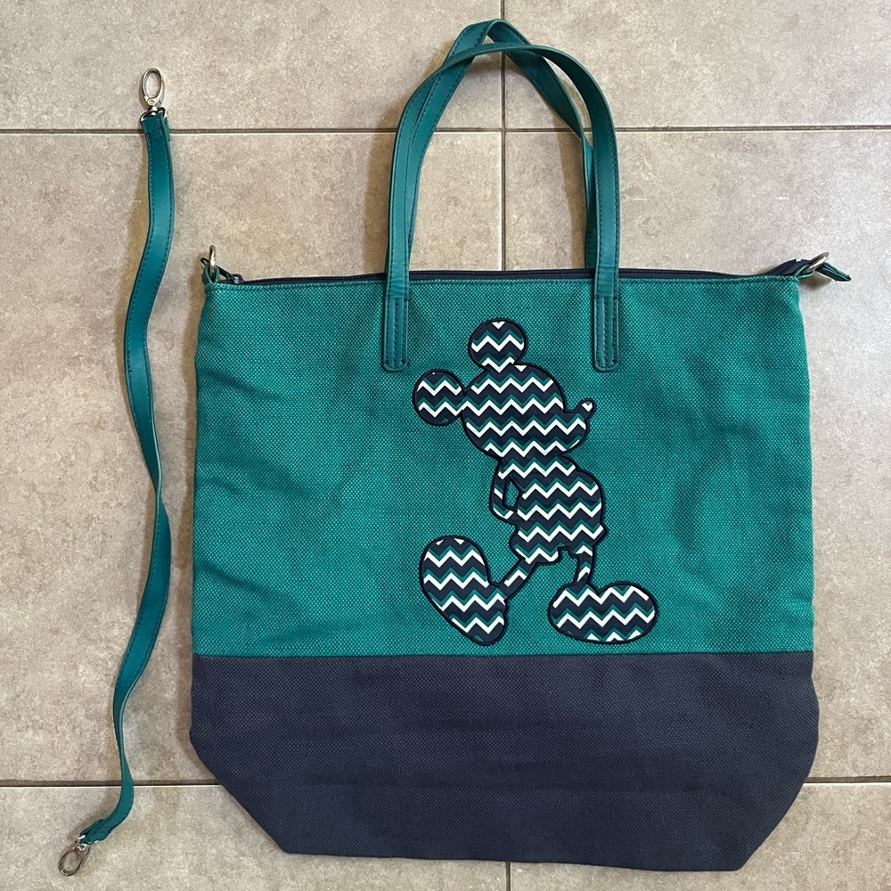 Disney Parks Walt Disney World Mickey Mouse Large Cotton Canvas Tote Bag